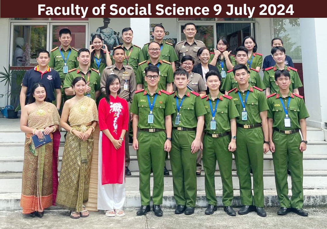  คณะนักเรียนตำรวจ จาก รร.ตำรวจประชาชนเวียดนาม ได้แลกเปลี่ยนเรียนรู้วัฒนธรรมไทย กับ คณะสังคมศาสตร์ รร.นรต